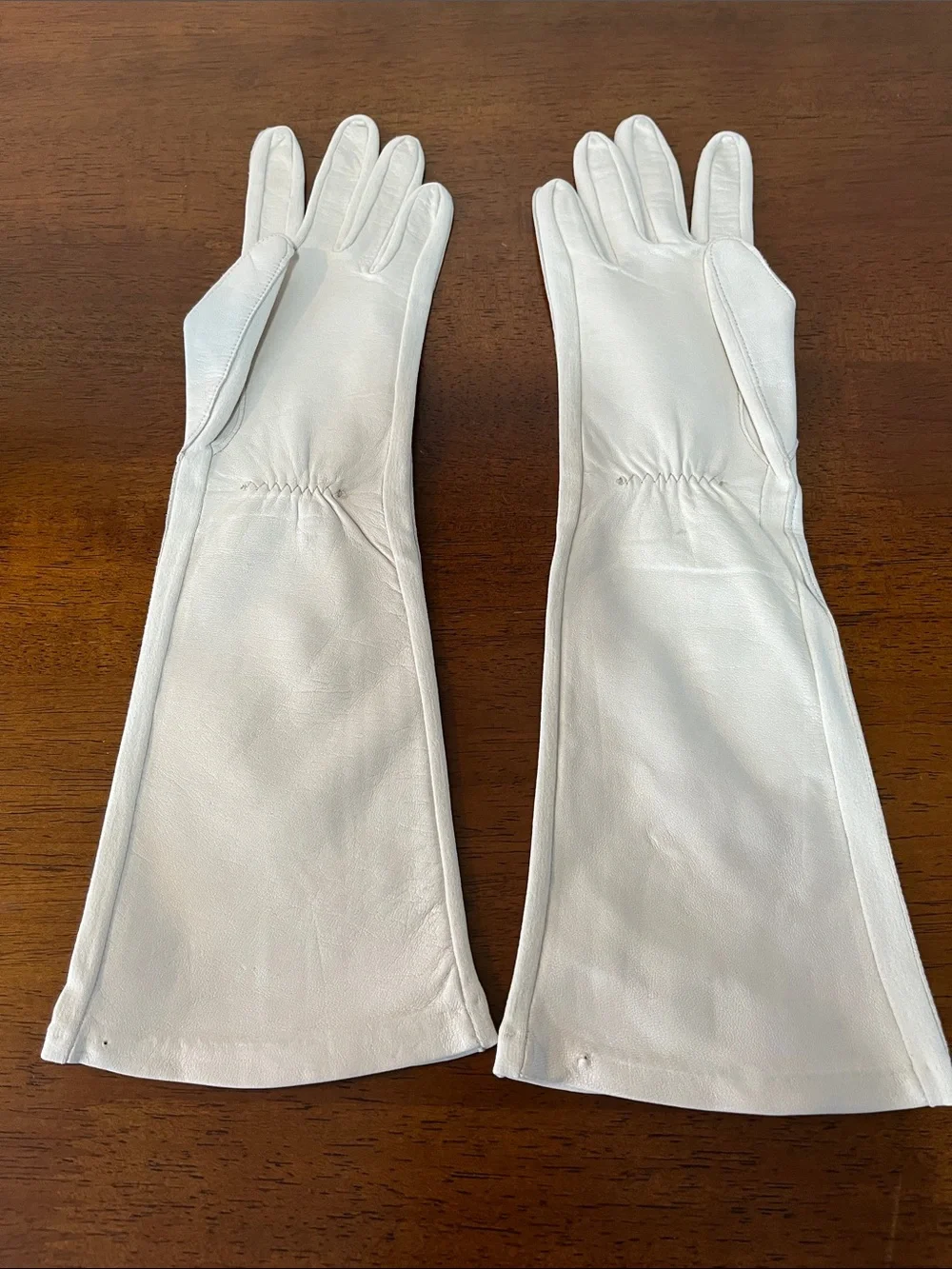 Long White Opera Gloves - Classic Nylon